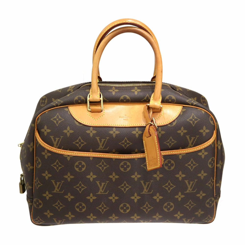 Louis Vuitton Bowling Vanity Deauville Top Bag Monogram Leather Brown